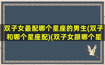 双子女最配哪个星座的男生(双子和哪个星座配)(双子女跟哪个星座男最配)