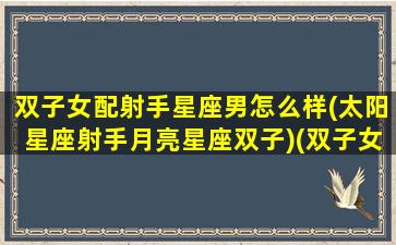 双子女配射手星座男怎么样(太阳星座射手月亮星座双子)(双子女跟射手男配对指数)