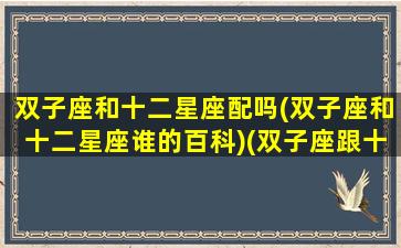 双子座和十二星座配吗(双子座和十二星座谁的百科)(双子座跟十二星座的配对)