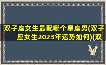 双子座女生最配哪个星座男(双子座女生2023年运势如何)(双子座女最配什么座)