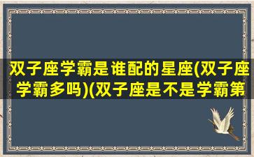 双子座学霸是谁配的星座(双子座学霸多吗)(双子座是不是学霸第一名)