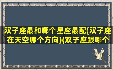 双子座最和哪个星座最配(双子座在天空哪个方向)(双子座跟哪个星座最般配)