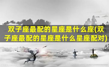 双子座最配的星座是什么座(双子座最配的星座是什么星座配对)