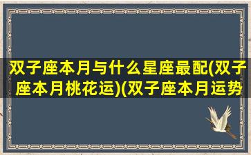 双子座本月与什么星座最配(双子座本月桃花运)(双子座本月运势是怎么回事)