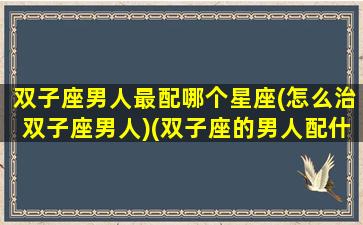 双子座男人最配哪个星座(怎么治双子座男人)(双子座的男人配什么座的女人)