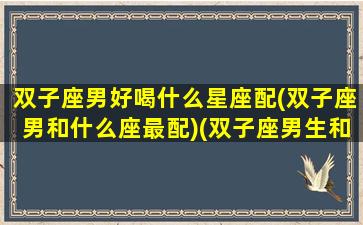 双子座男好喝什么星座配(双子座男和什么座最配)(双子座男生和什么星座女生最合适)