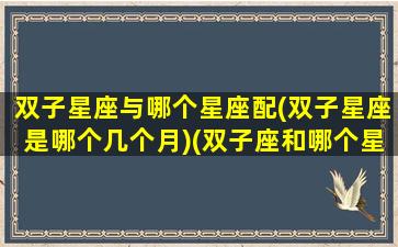 双子星座与哪个星座配(双子星座是哪个几个月)(双子座和哪个星座的配对)