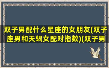 双子男配什么星座的女朋友(双子座男和天蝎女配对指数)(双子男跟什么星座女最配对)