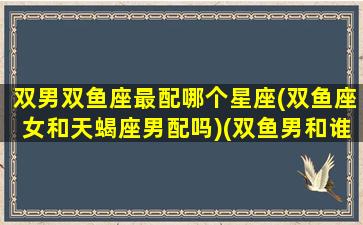 双男双鱼座最配哪个星座(双鱼座女和天蝎座男配吗)(双鱼男和谁最般配)