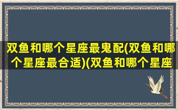 双鱼和哪个星座最鬼配(双鱼和哪个星座最合适)(双鱼和哪个星座最配排名)