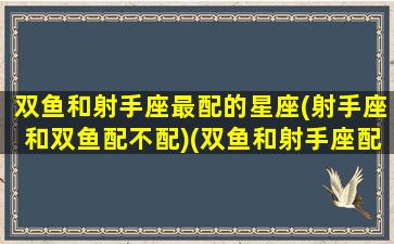 双鱼和射手座最配的星座(射手座和双鱼配不配)(双鱼和射手座配对指数是多少)