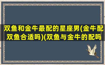 双鱼和金牛最配的星座男(金牛配双鱼合适吗)(双鱼与金牛的配吗)