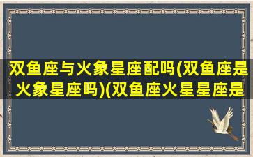 双鱼座与火象星座配吗(双鱼座是火象星座吗)(双鱼座火星星座是什么)