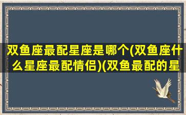 双鱼座最配星座是哪个(双鱼座什么星座最配情侣)(双鱼最配的星座是什么星座)