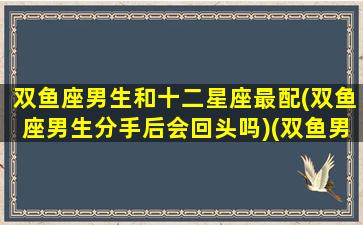 双鱼座男生和十二星座最配(双鱼座男生分手后会回头吗)(双鱼男和12星座女般配排行榜)