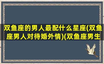 双鱼座的男人最配什么星座(双鱼座男人对待婚外情)(双鱼座男生配什么星座)