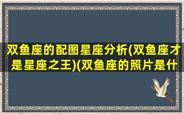 双鱼座的配图星座分析(双鱼座才是星座之王)(双鱼座的照片是什么呀)