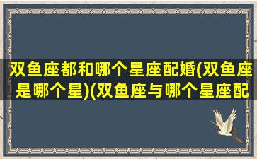 双鱼座都和哪个星座配婚(双鱼座是哪个星)(双鱼座与哪个星座配对)