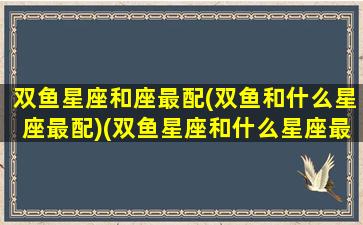 双鱼星座和座最配(双鱼和什么星座最配)(双鱼星座和什么星座最配当情侣)