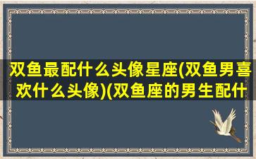 双鱼最配什么头像星座(双鱼男喜欢什么头像)(双鱼座的男生配什么星座的女生)