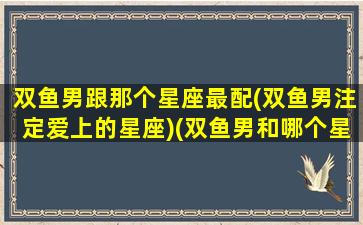 双鱼男跟那个星座最配(双鱼男注定爱上的星座)(双鱼男和哪个星座最般配)