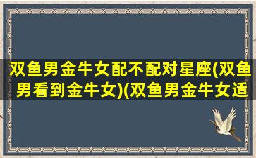 双鱼男金牛女配不配对星座(双鱼男看到金牛女)(双鱼男金牛女适合做朋友吗)