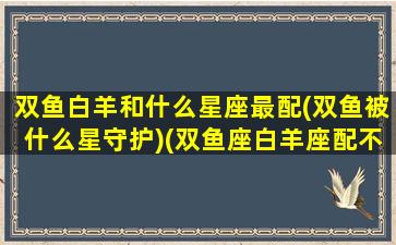 双鱼白羊和什么星座最配(双鱼被什么星守护)(双鱼座白羊座配不配)