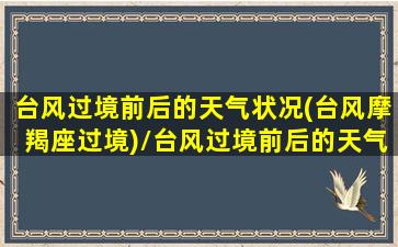 台风过境前后的天气状况(台风摩羯座过境)/台风过境前后的天气状况(台风摩羯座过境)-我的网站