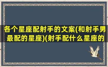 各个星座配射手的文案(和射手男最配的星座)(射手配什么星座的男生)