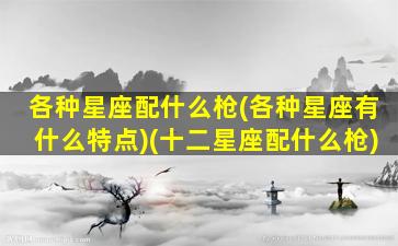 各种星座配什么枪(各种星座有什么特点)(十二星座配什么枪)