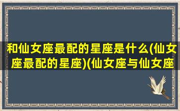 和仙女座最配的星座是什么(仙女座最配的星座)(仙女座与仙女座星系的区别)