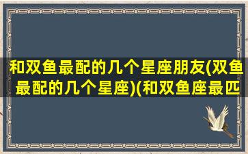 和双鱼最配的几个星座朋友(双鱼最配的几个星座)(和双鱼座最匹配的是什么星座)