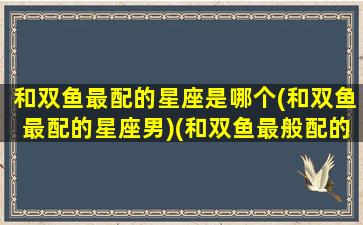和双鱼最配的星座是哪个(和双鱼最配的星座男)(和双鱼最般配的三个星座)