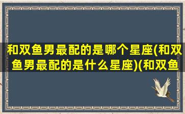 和双鱼男最配的是哪个星座(和双鱼男最配的是什么星座)(和双鱼座的男生谈恋爱怎么样)