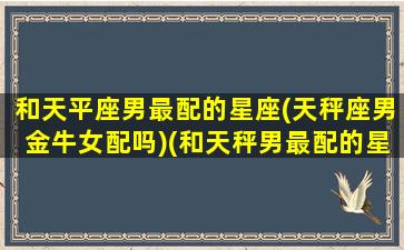 和天平座男最配的星座(天秤座男金牛女配吗)(和天秤男最配的星座配对)