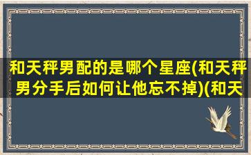 和天秤男配的是哪个星座(和天秤男分手后如何让他忘不掉)(和天秤男恋爱是什么感觉)