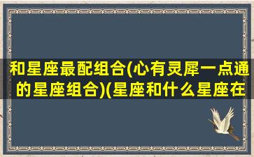 和星座最配组合(心有灵犀一点通的星座组合)(星座和什么星座在一起最合适)