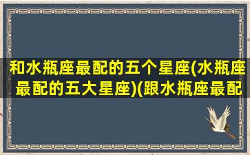 和水瓶座最配的五个星座(水瓶座最配的五大星座)(跟水瓶座最配的星座配对)