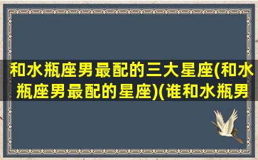 和水瓶座男最配的三大星座(和水瓶座男最配的星座)(谁和水瓶男最配)