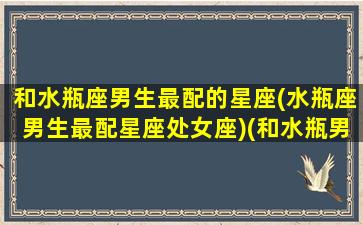 和水瓶座男生最配的星座(水瓶座男生最配星座处女座)(和水瓶男最般配的星座)