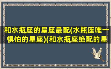 和水瓶座的星座最配(水瓶座唯一惧怕的星座)(和水瓶座绝配的星座)