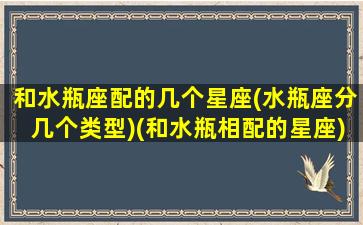 和水瓶座配的几个星座(水瓶座分几个类型)(和水瓶相配的星座)