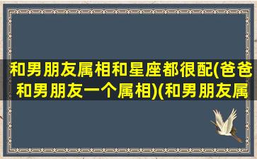 和男朋友属相和星座都很配(爸爸和男朋友一个属相)(和男朋友属相不合怎么办)