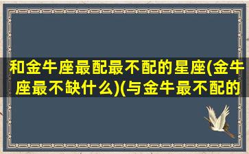 和金牛座最配最不配的星座(金牛座最不缺什么)(与金牛最不配的星座)