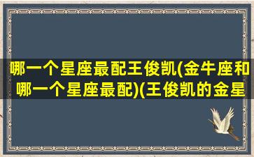 哪一个星座最配王俊凯(金牛座和哪一个星座最配)(王俊凯的金星星座)