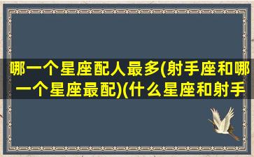 哪一个星座配人最多(射手座和哪一个星座最配)(什么星座和射手座最匹配)
