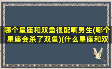 哪个星座和双鱼很配啊男生(哪个星座会杀了双鱼)(什么星座和双鱼相克)