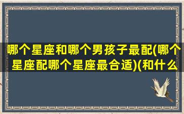 哪个星座和哪个男孩子最配(哪个星座配哪个星座最合适)(和什么星座男最配)