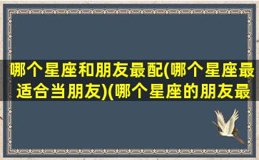 哪个星座和朋友最配(哪个星座最适合当朋友)(哪个星座的朋友最好)