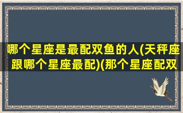 哪个星座是最配双鱼的人(天秤座跟哪个星座最配)(那个星座配双鱼座)